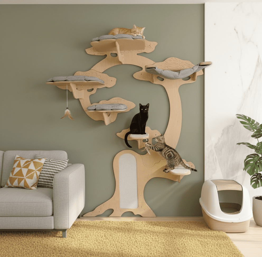 Ekskluzywny artystyczny drapak dla kota drzewo Leoland Signature Bonsai