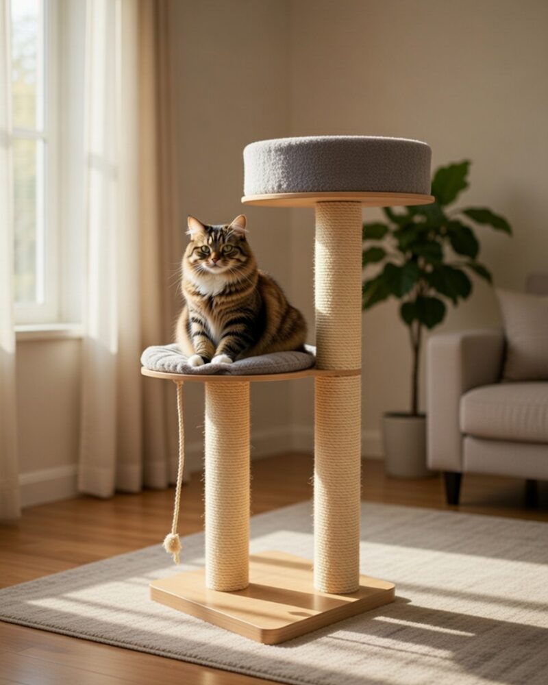 Drapak Wolnostojący 120 cm – Dwa Słupy 65 cm NR2103S