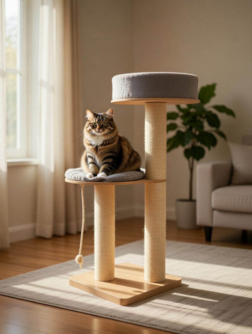 Drapak Wolnostojący 120 cm – Dwa Słupy 65 cm NR2103S