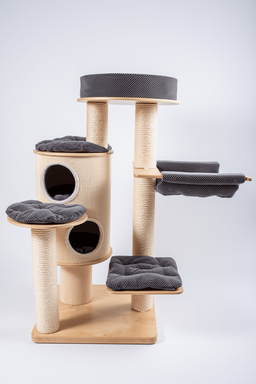 Drapak Wolnostojący 130 cm – Double House Compact NR1912 - obrazek 2