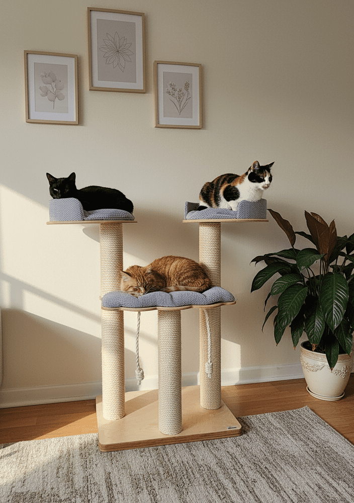 Drapak Wolnostojący 125 cm – Symetryczna Rezydencja NR2550