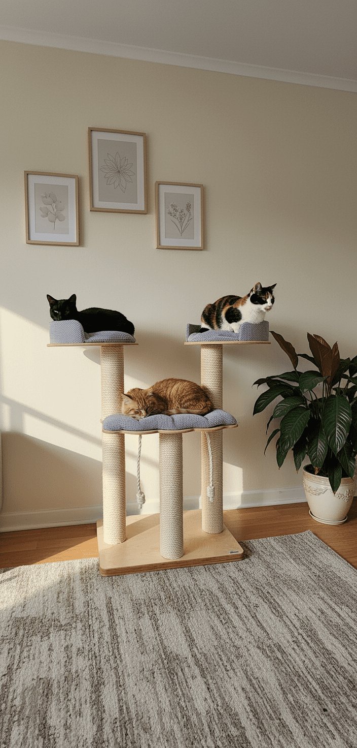 Drapak Wolnostojący 125 cm – Symetryczna Rezydencja NR2550