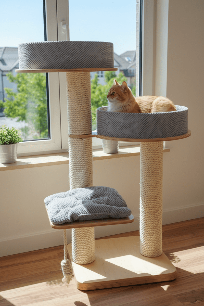 Drapak Wolnostojący 125 cm – Dwie Rozety NR2112