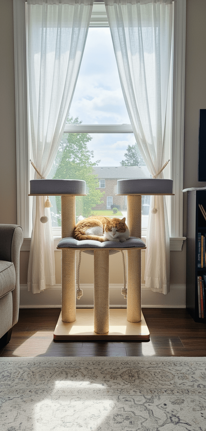 Drapak Wolnostojący 125 cm – Symetryczna Rezydencja NR2550 - obrazek 2