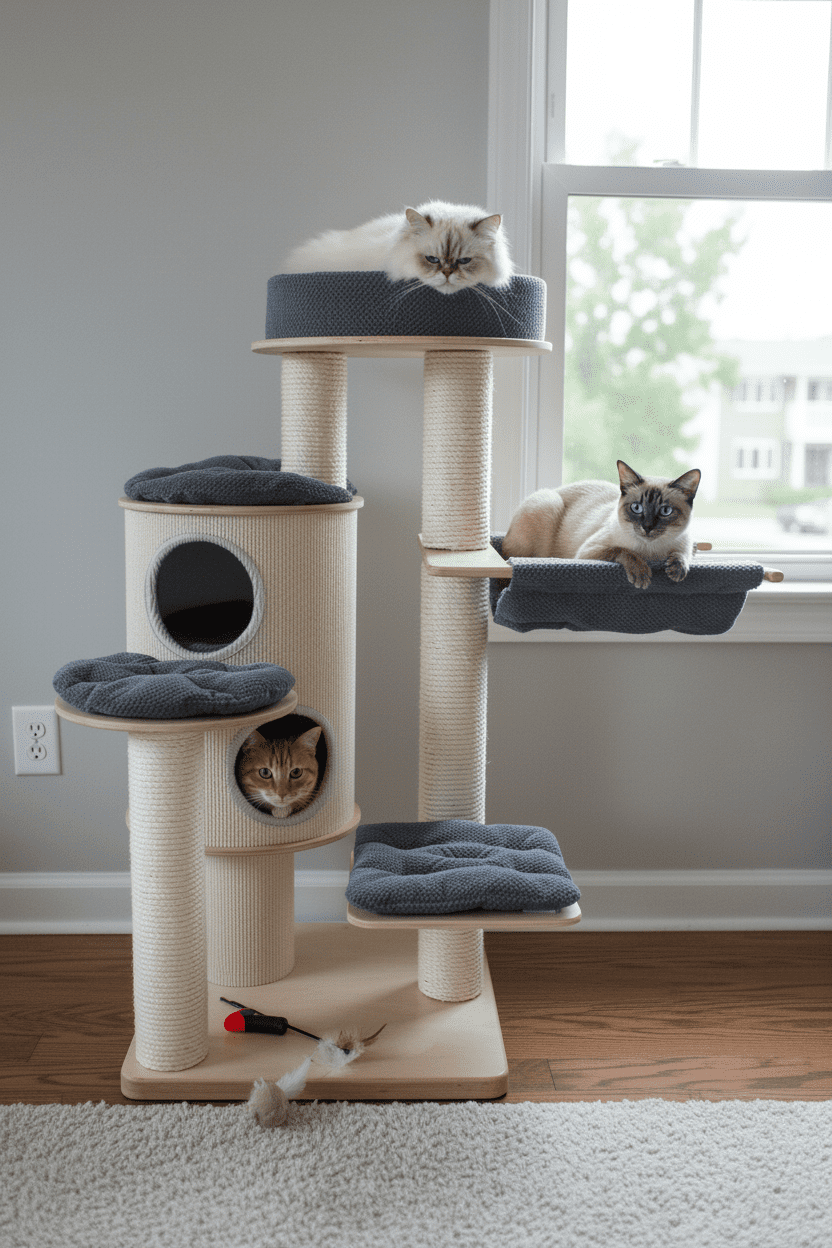 Drapak Wolnostojący 130 cm – Double House Compact NR1912