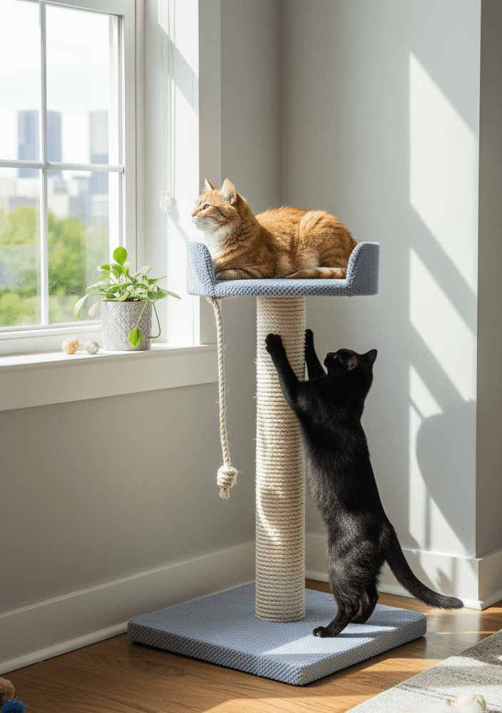 Drapak 95 cm – Długi Słup i Legowisko z Wejściem NR33W