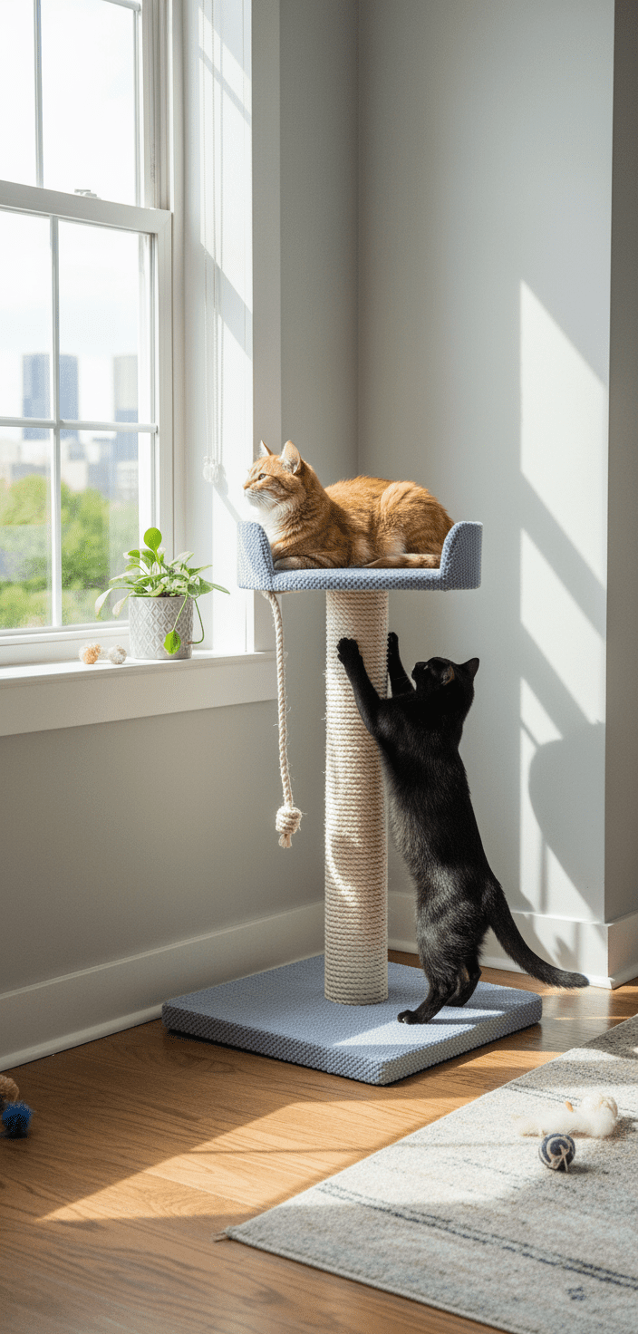 Drapak 95 cm – Długi Słup i Legowisko z Wejściem NR33W