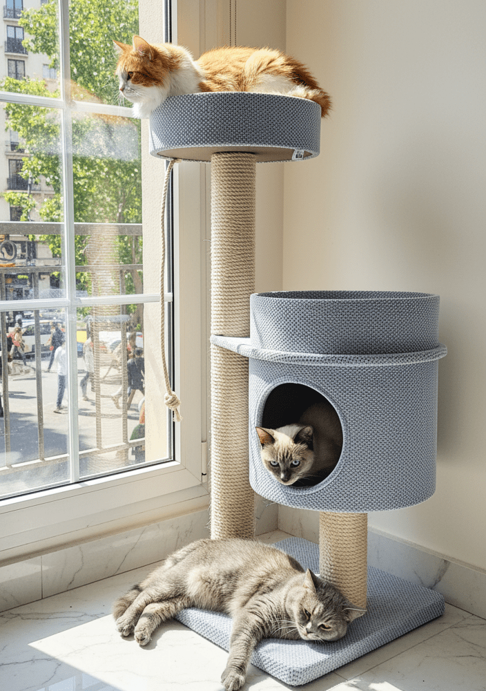 Drapak 130 cm – Z Domkiem i Dwoma Rozetami NR28