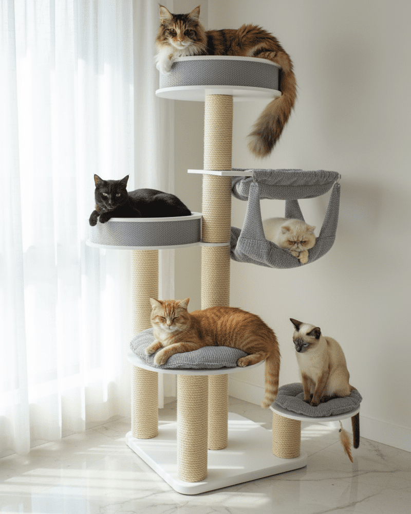 Drapak Wolnostojący 170 cm – Woodline Tower NR4442EX