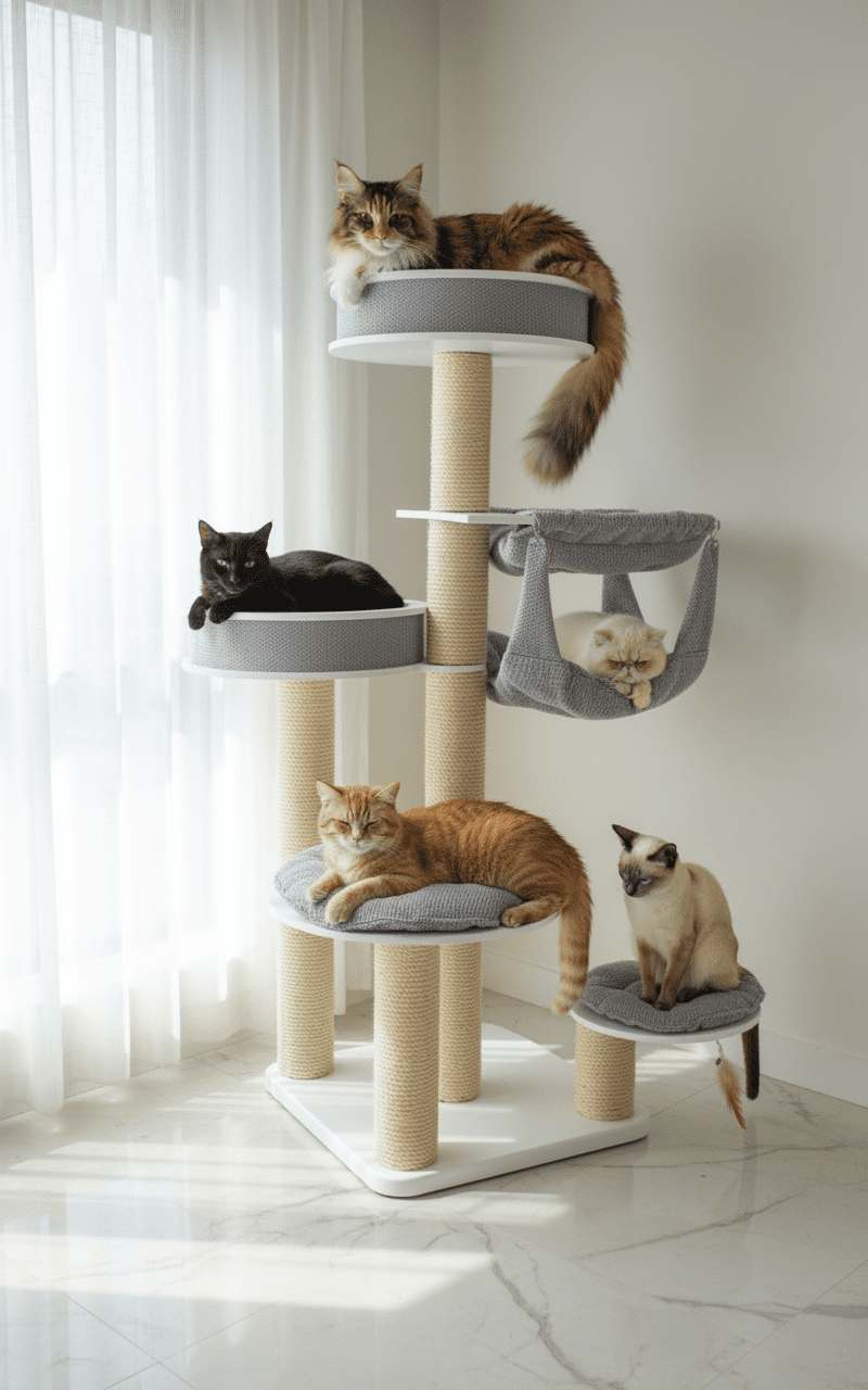 Drapak Wolnostojący 170 cm – Woodline Tower NR4442EX