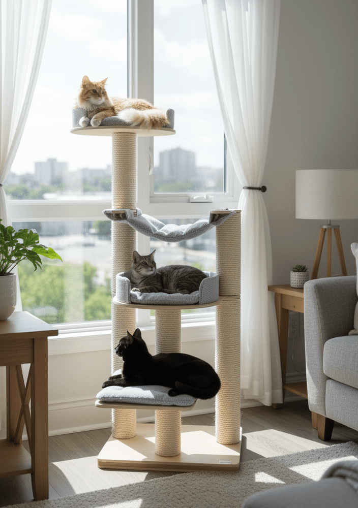 Drapak Wolnostojący 165 cm – Wieża z Hamakiem NR2033