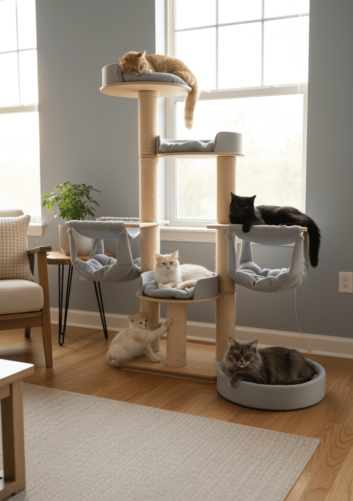 Drapak Wolnostojący 180 cm – Rezydencja z Dwoma Hamakami NR2025