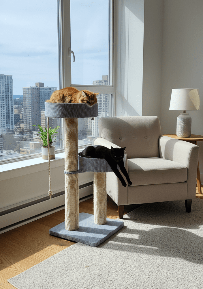 Drapak Wolnostojący 120cm z Dwoma Rozetami – Model Stabilny NR1 2x10cm