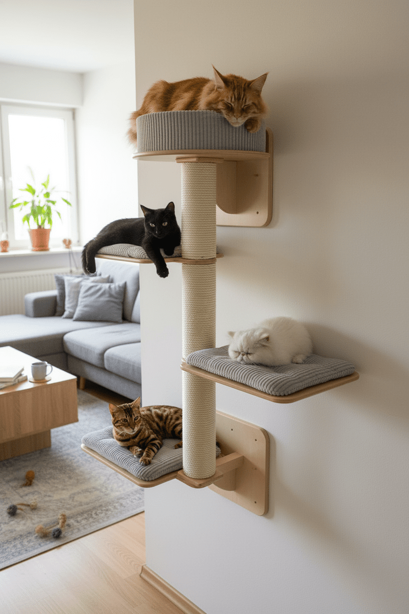 Drapak Ścienny Konfigurowalny "Wall Creator MAX" – 4 Poziomy Wysokość 130 cm - obrazek 3