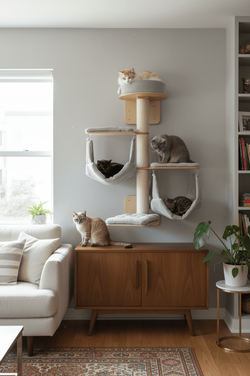 Drapak Ścienny Konfigurowalny "Wall Creator MAX" – 4 Poziomy Wysokość 130 cm - obrazek 2