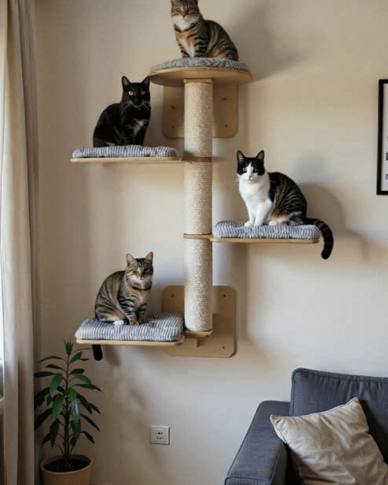 Drapak Ścienny Konfigurowalny "Wall Creator MAX" – 4 Poziomy Wysokość 130 cm