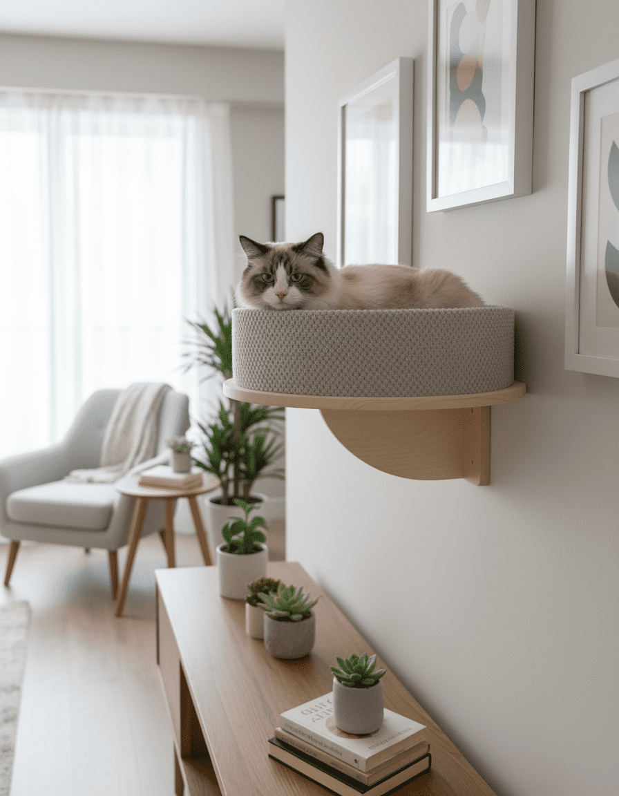 Legowisko Ścienne dla Kota – Rozeta z Pełnym Rantem (Wybór Rozmiaru)