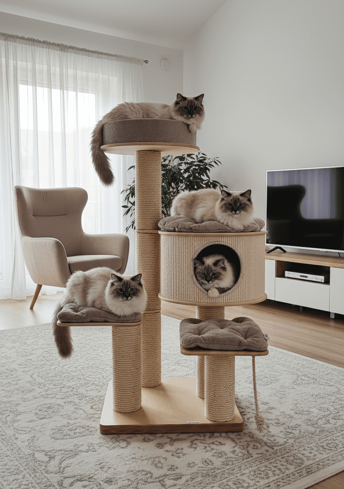 Drapak Wolnostojący 140 cm – Titanium House Plus NR1904BS