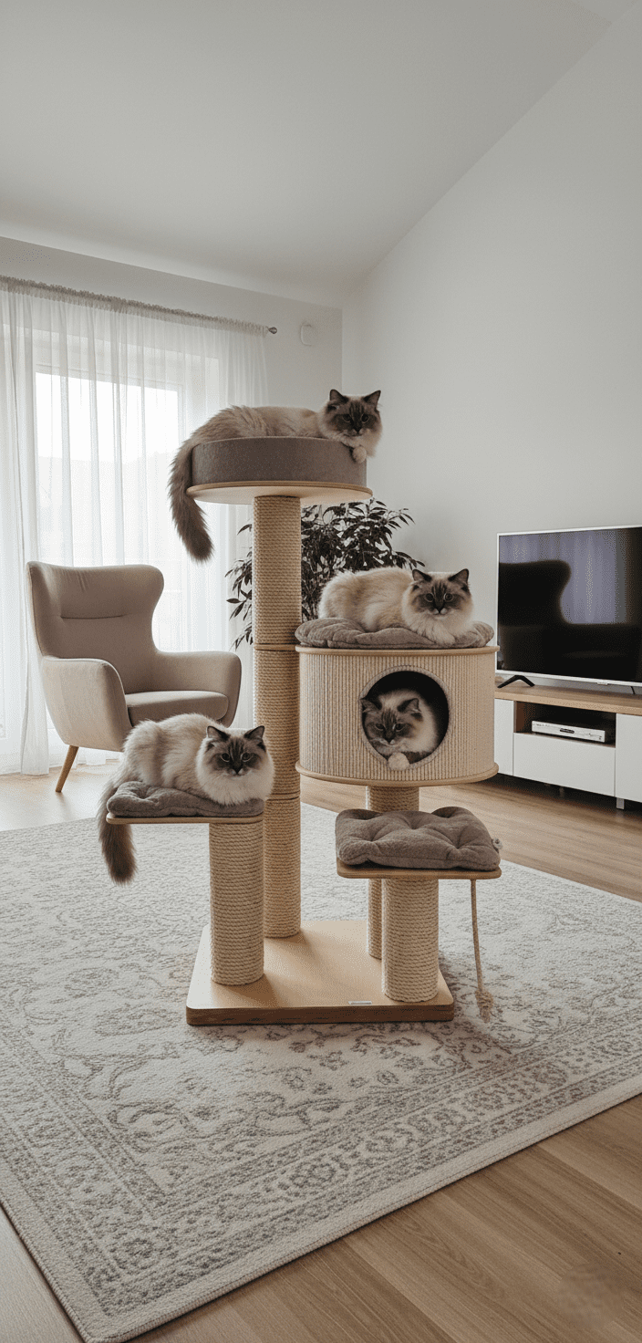 Drapak Wolnostojący 140 cm – Titanium House Plus NR1904BS