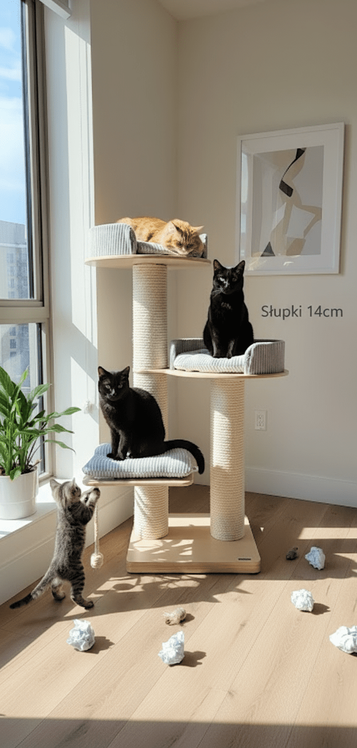 Drapak Wolnostojący 125 cm – Dwie Rozety NR2112 - obrazek 3