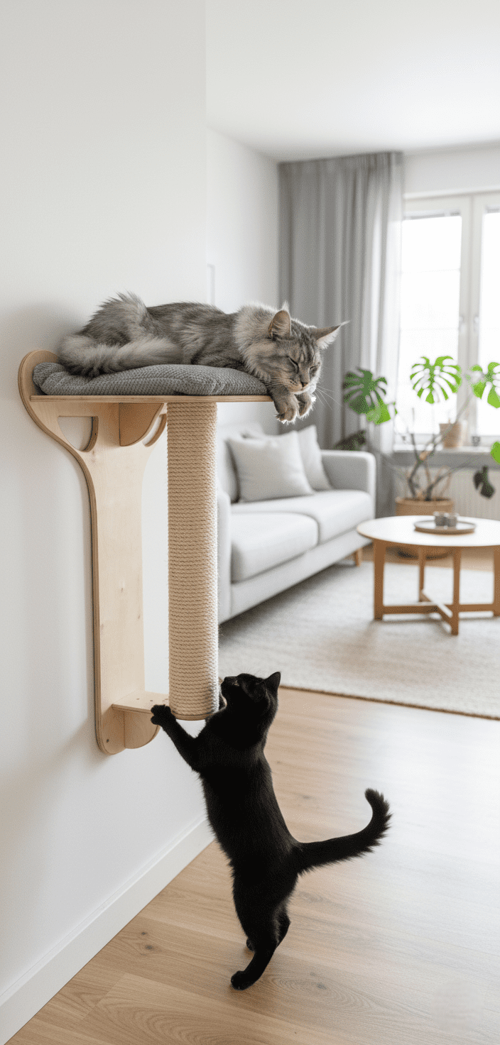 Drapak Ścienny Vertical Lounge – Legowisko XL Słup 70cm - obrazek 2