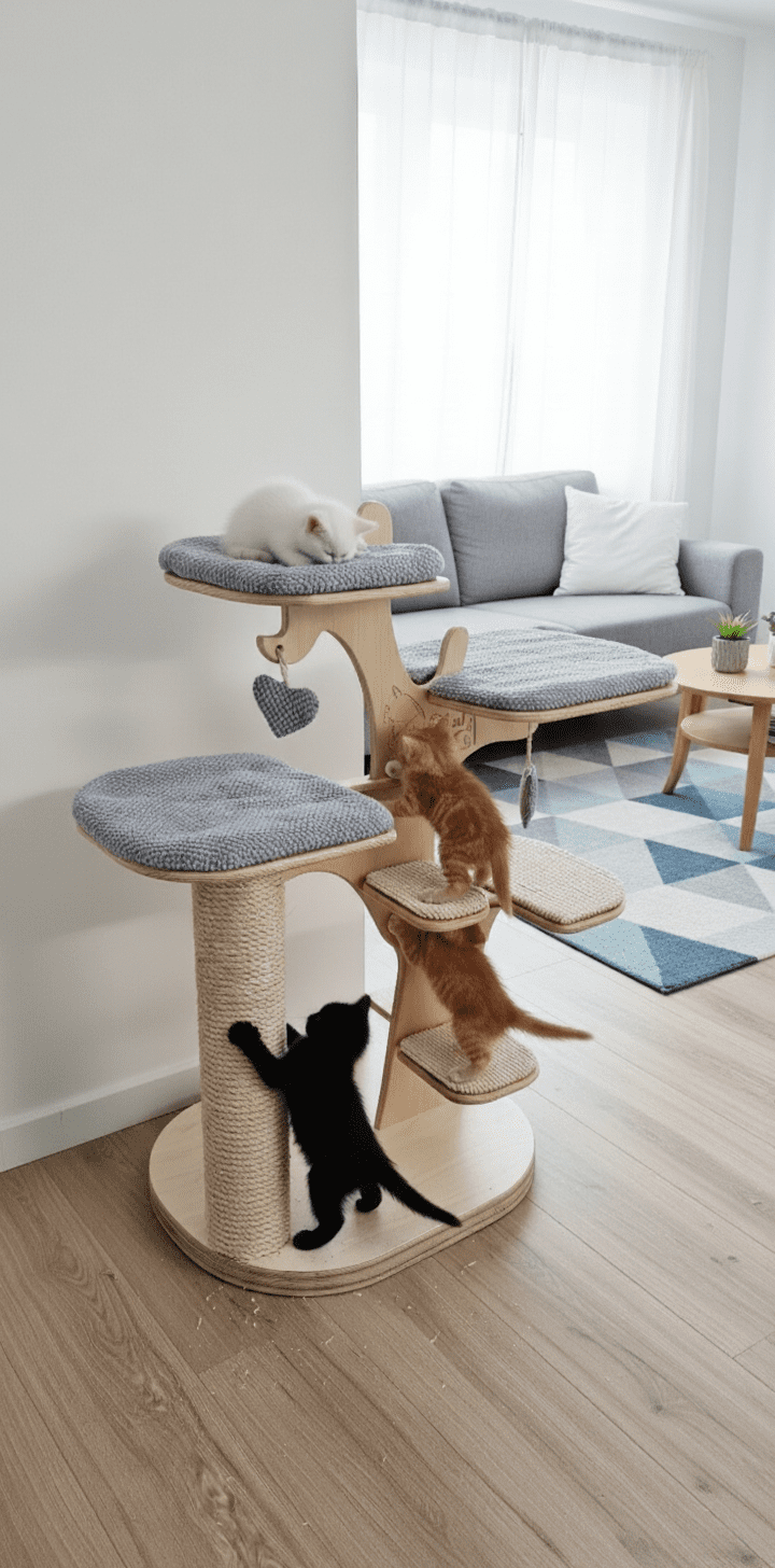 Wielopoziomowy Drapak Junior – Dwustronne Drzewko Wolnostojące NR2599 - obrazek 4