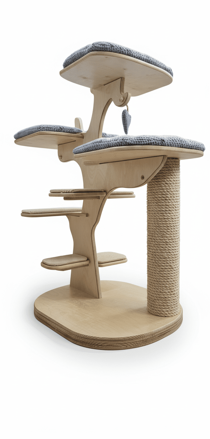 Wielopoziomowy Drapak Junior – Dwustronne Drzewko Wolnostojące NR2599 - obrazek 7