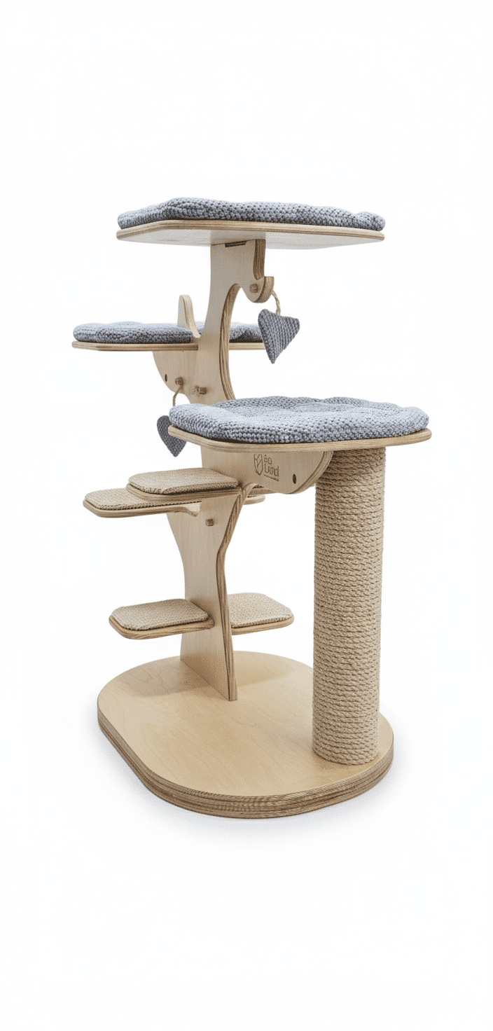 Wielopoziomowy Drapak Junior – Dwustronne Drzewko Wolnostojące NR2599 - obrazek 9