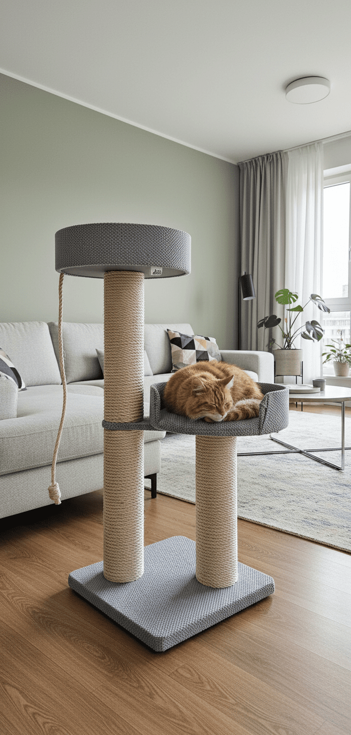 Drapak Wolnostojący 120cm z Dwoma Rozetami – Model Stabilny NR1 1x10cm 1xW - obrazek 2