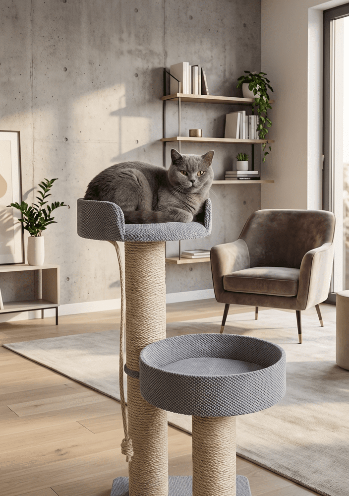 Drapak Wolnostojący 120cm z Dwoma Rozetami – Model Stabilny NR1 1x10cm 1xW