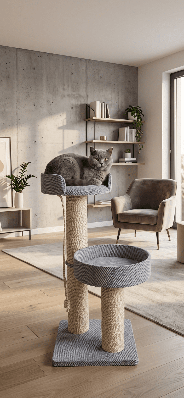 Drapak Wolnostojący 120cm z Dwoma Rozetami – Model Stabilny NR1 1x10cm 1xW