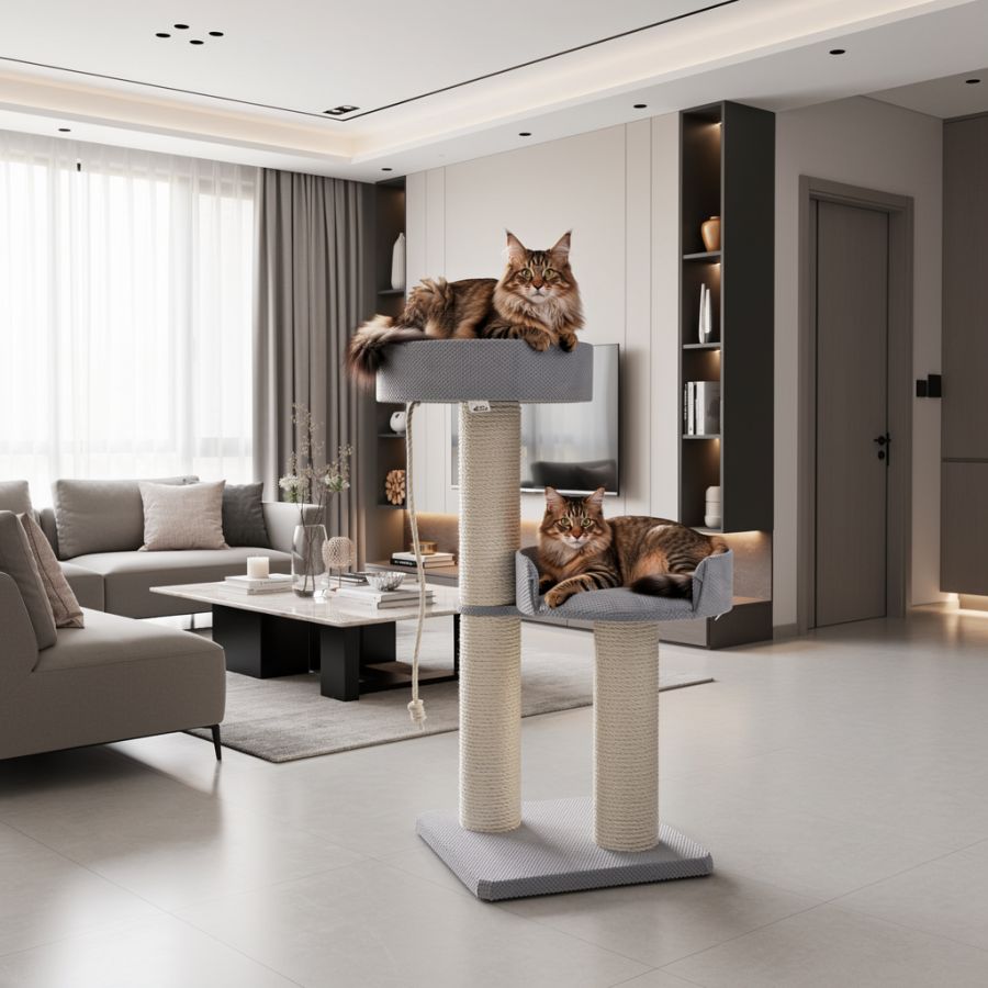 Drapak Wolnostojący 120cm z Dwoma Rozetami – Model Stabilny NR1 1x10cm 1xW - obrazek 6