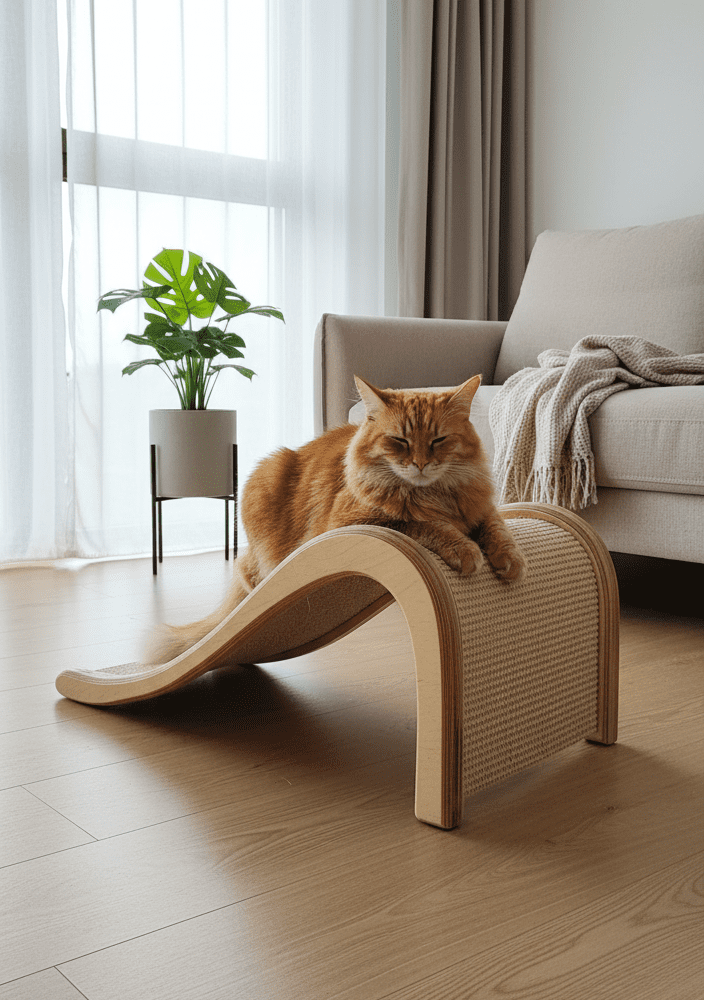 Drapak Poziomy "Kocia Fala" – Ergonomiczna Leżanka i Zjeżdżalnia (3w1) NR2604