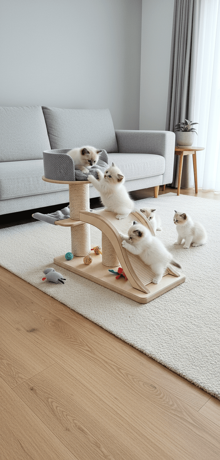 Drapak dla Kociąt Kocie Przedszkole NR2605