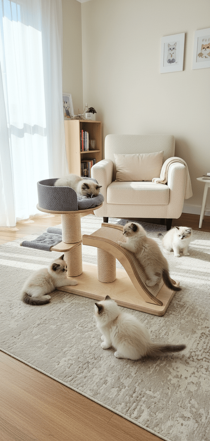 Drapak dla Kociąt Kocie Przedszkole NR2605 - obrazek 2