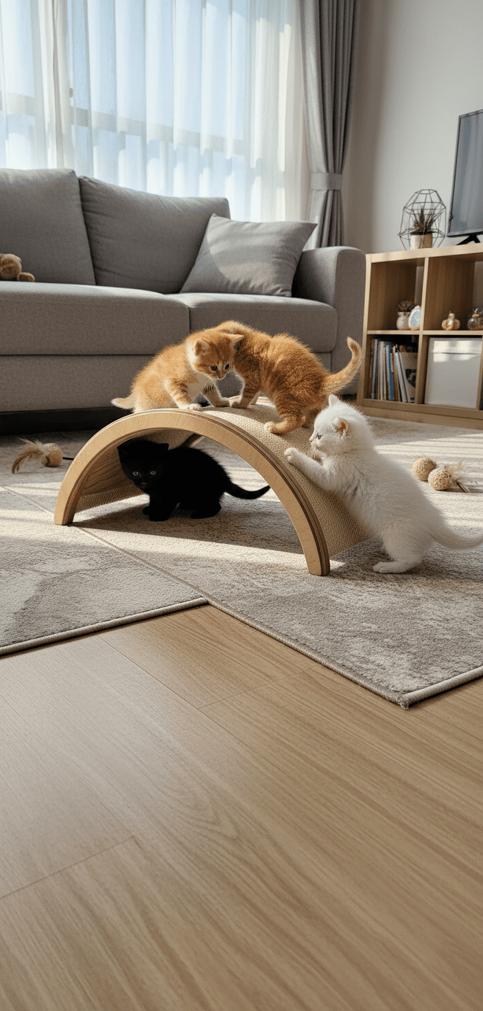 Drapak Mostek ze Sklejki – Idealny dla Kocich Przedszkoli NR2609 - obrazek 2