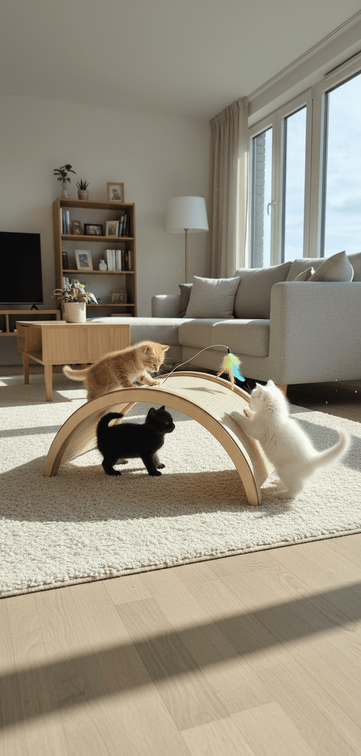 Drapak Mostek ze Sklejki – Idealny dla Kocich Przedszkoli NR2609 - obrazek 3