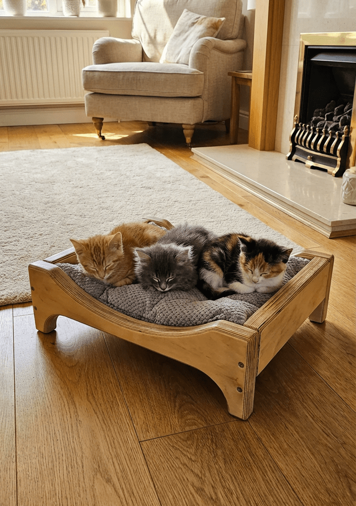 Drewniane Legowisko – Idealne do Kociego Przedszkola NR2610