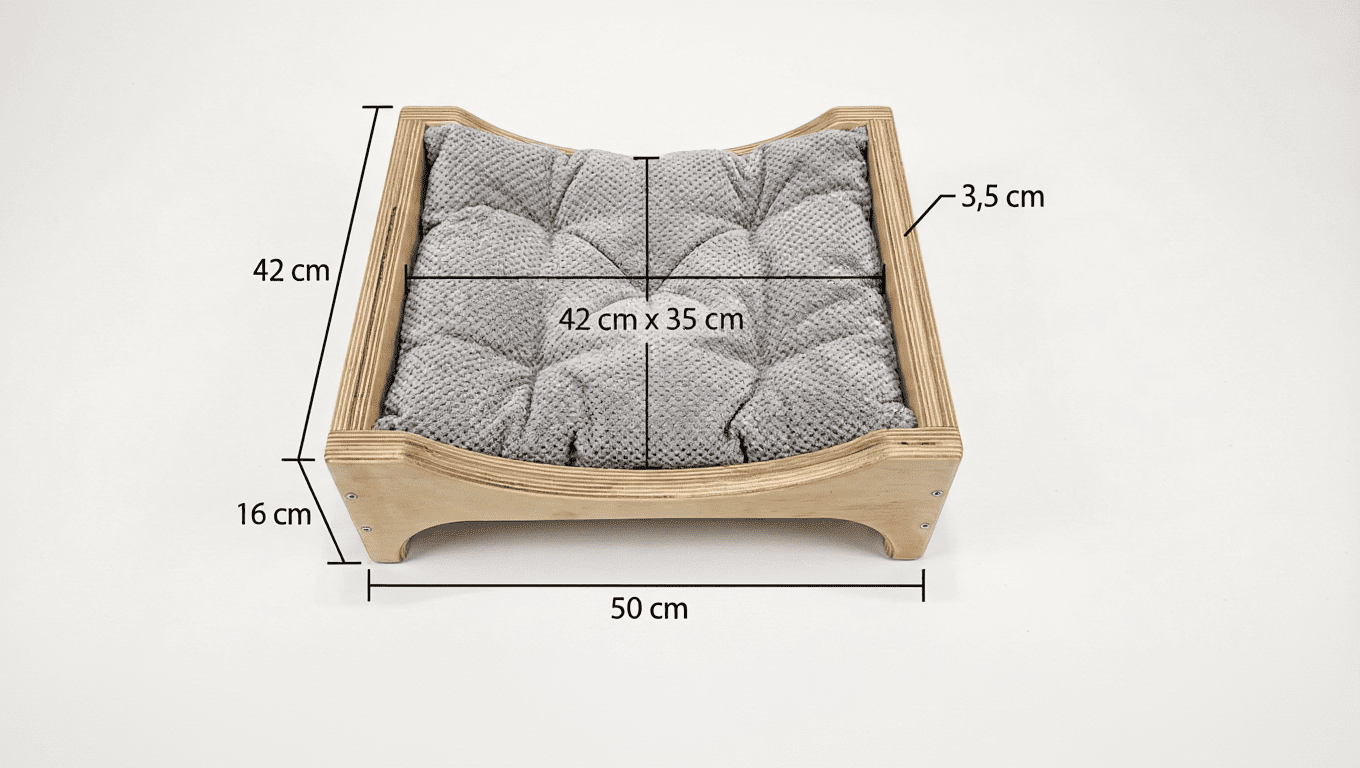 Drewniane Legowisko – Idealne do Kociego Przedszkola NR2610 - obrazek 4