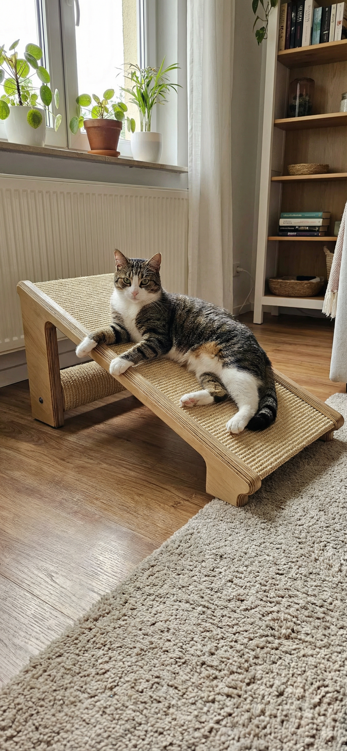 Drapak Skośny "Rampa XXL" – Z Matą i Wałkiem Sizalowym (2w1) NR2615 - obrazek 4