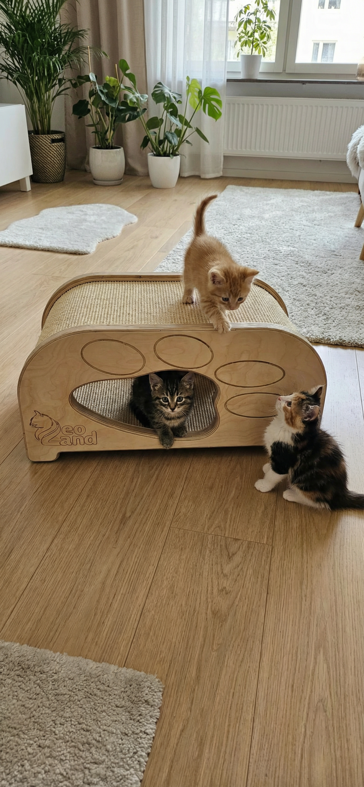 Domek-Drapak– Dwustronna Budka dla Kota z Wnętrzem Sizalowym NR2616 - obrazek 5