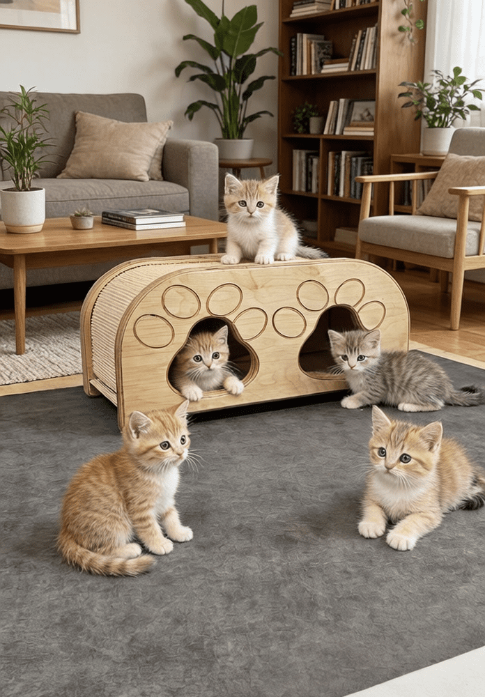 Domek-Drapak– Dwustronna Budka dla Kota z Wnętrzem Sizalowym NR2616