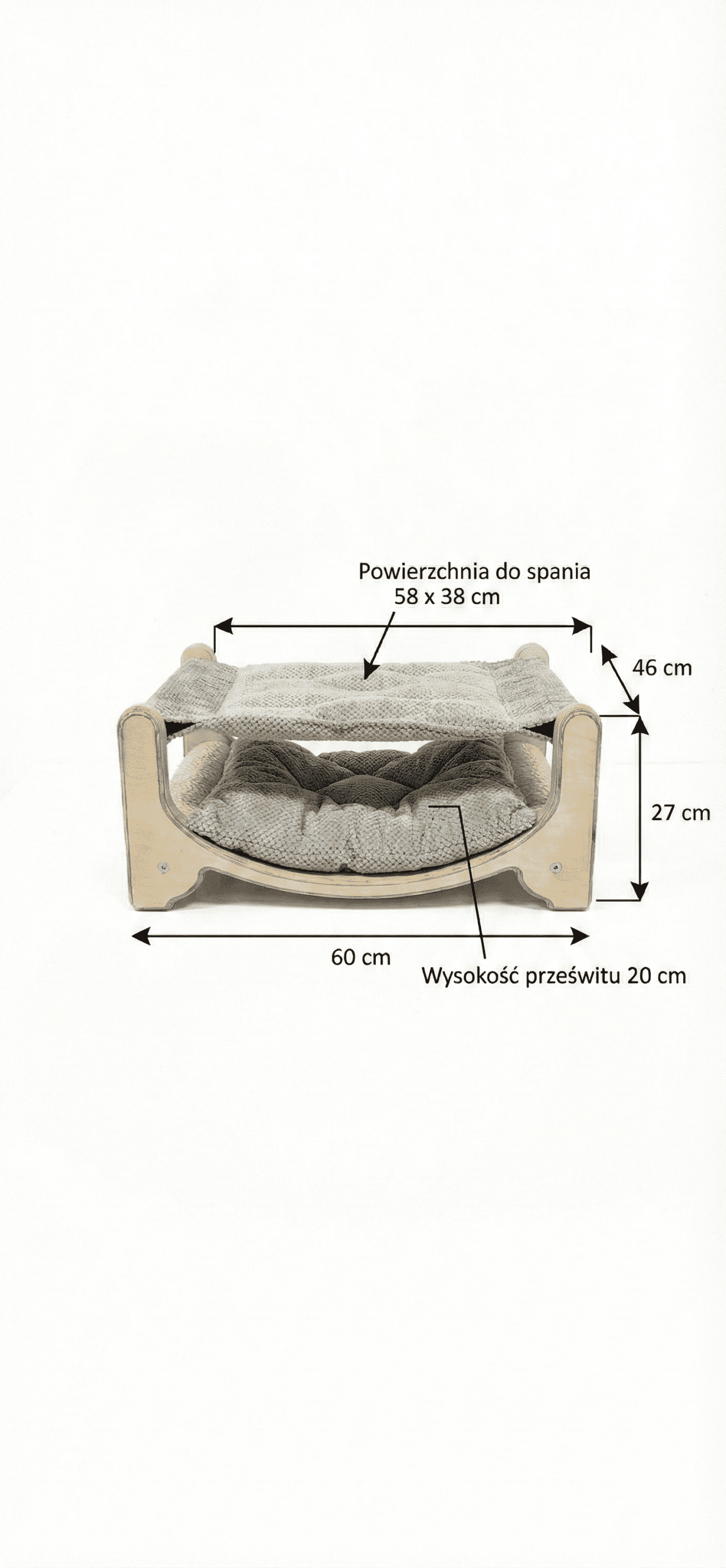Dwupoziomowe Legowisko i Drapak dla Kotów NR2620 - obrazek 4
